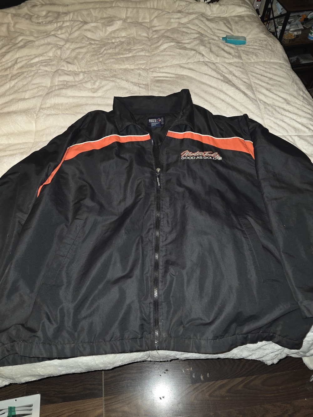 Matco Tools Black and Orange Windbreaker Jacket - Good As Gold Script